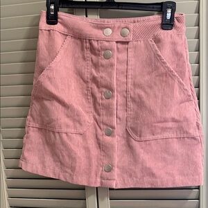 Everly Pink Corduroy song Mini Skirt